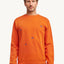 orange sweatshirt with bikes embroidery