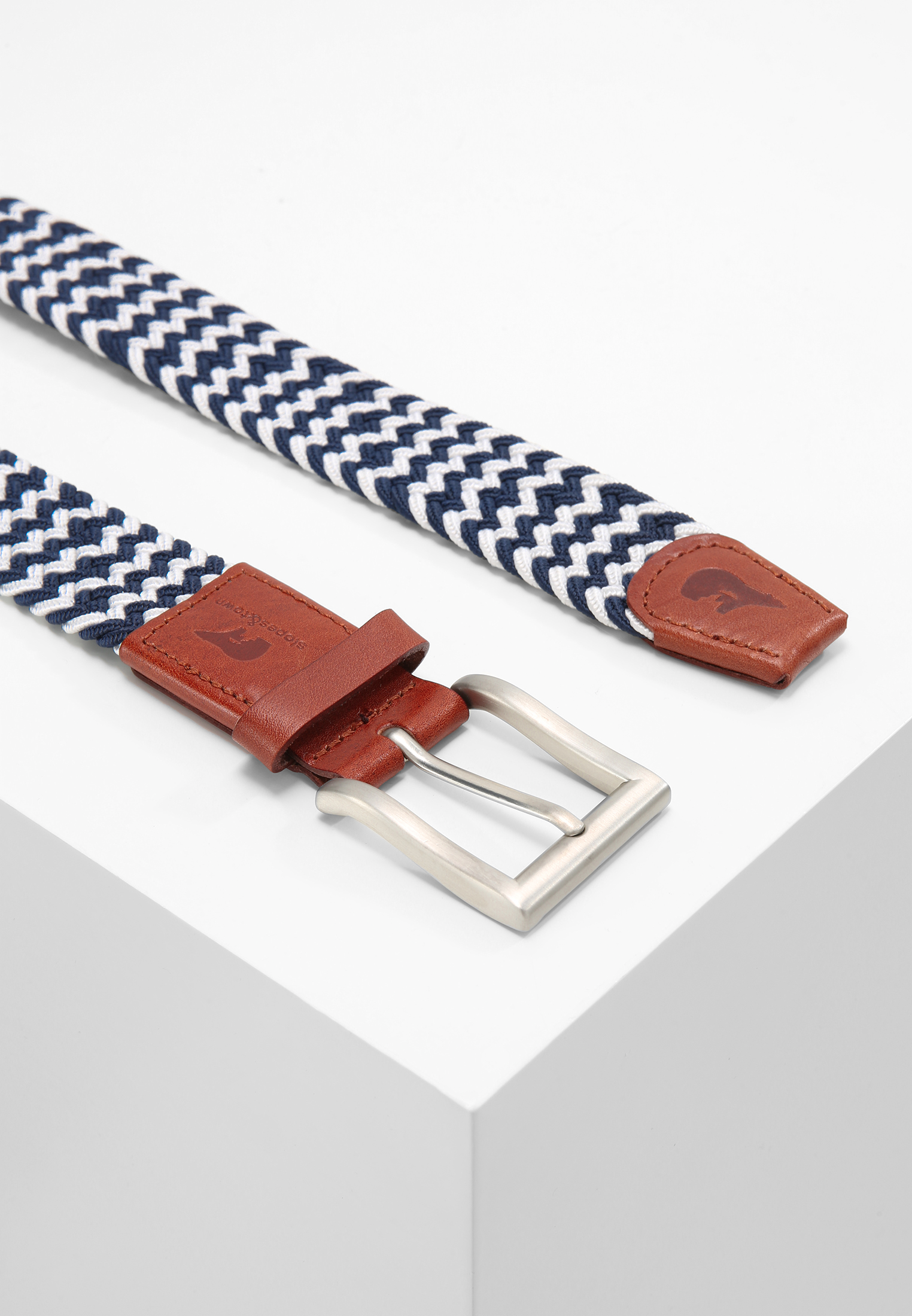 marineblau und weiss elastischer herrengurtel Slopes Town