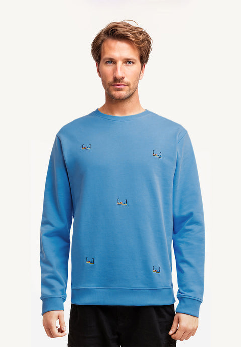 Sweatshirt Blaue Dodgems-Stickereien