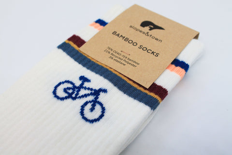 Bikes Crew bamboo socks Blue
