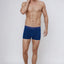 Bamboo boxer shorts navy blue/blue stripes (2-pack)