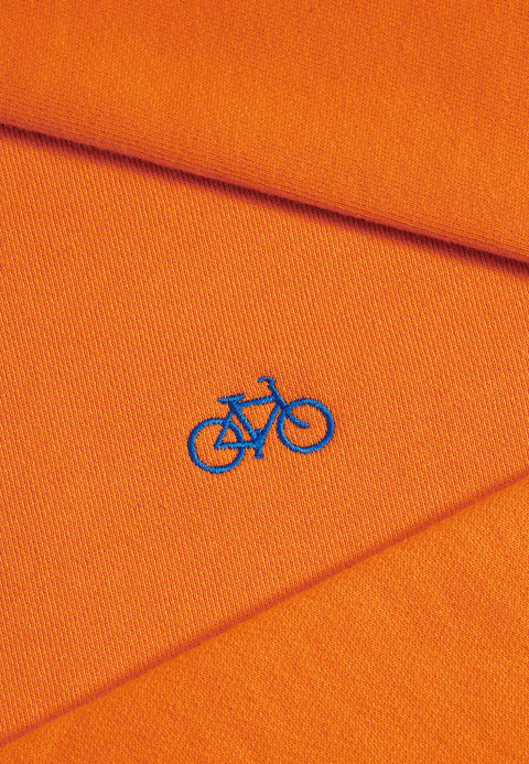 Sweatshirt roodbruine oranje fietsen