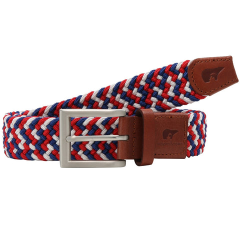 white red and blue elastic braided belt Slopes Town